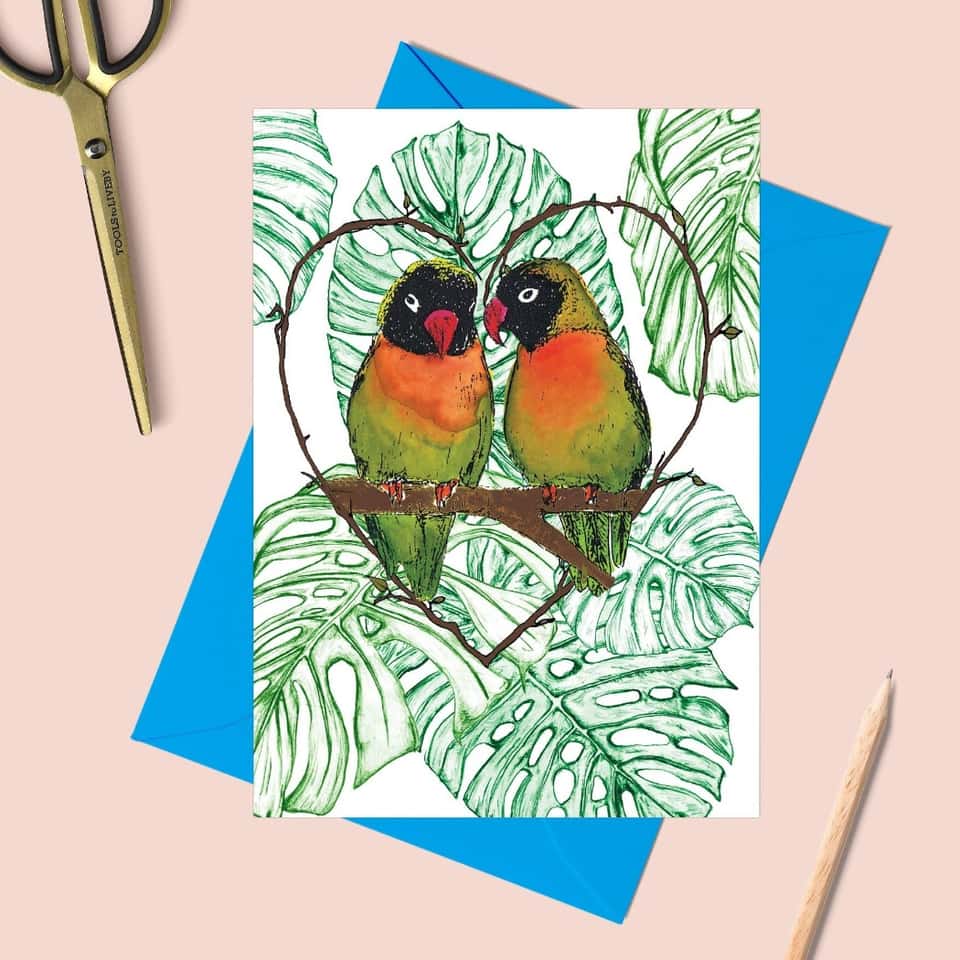Love Birds Greeting Card image