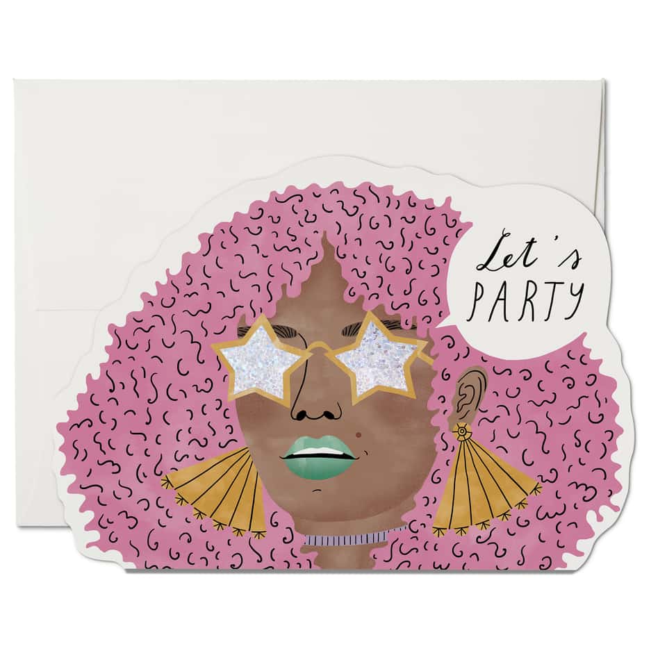 Disco Glam Die Cut Birthday Card image