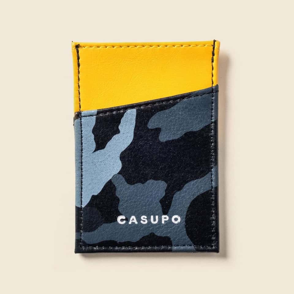 Minimalist Wallet - Blue Camo / Yellow image