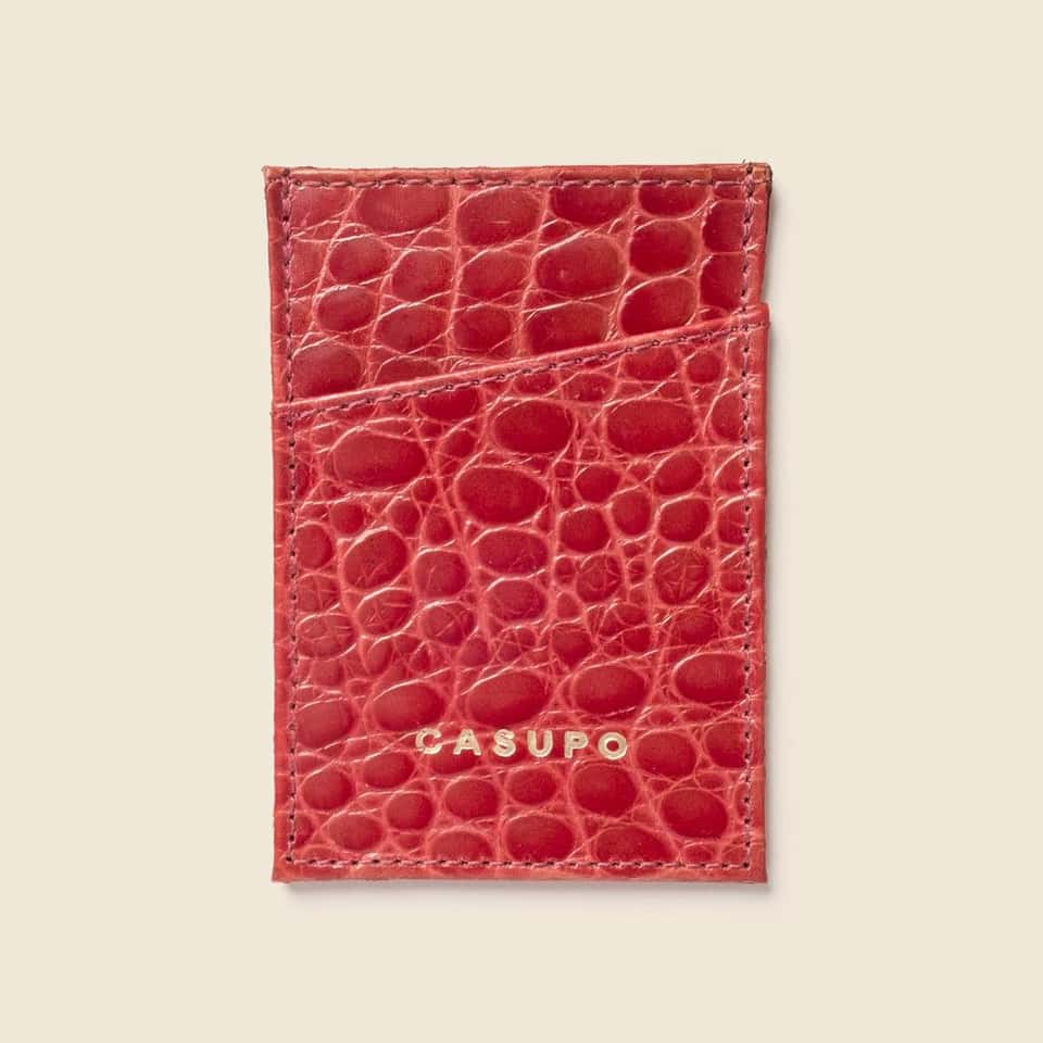 Minimalist Wallet - Red Croc image