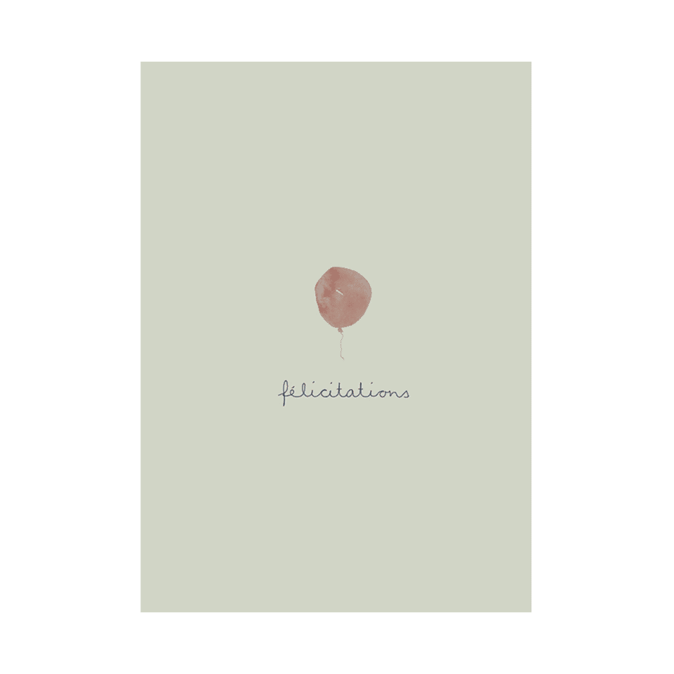 Greeting Card – Félicitations – Rose Balloon image