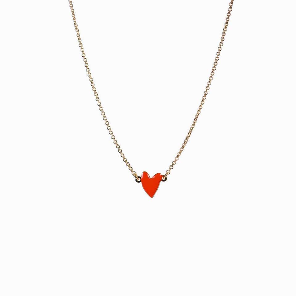 Grant Heart Necklace (Poppy Red) 圖片