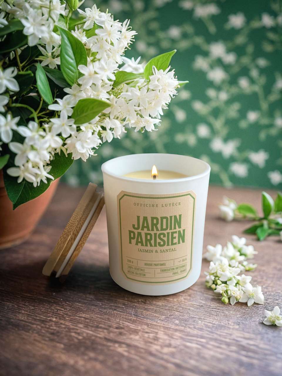 Parisian Garden Scented Candle - Jasmine & Sandalwood image