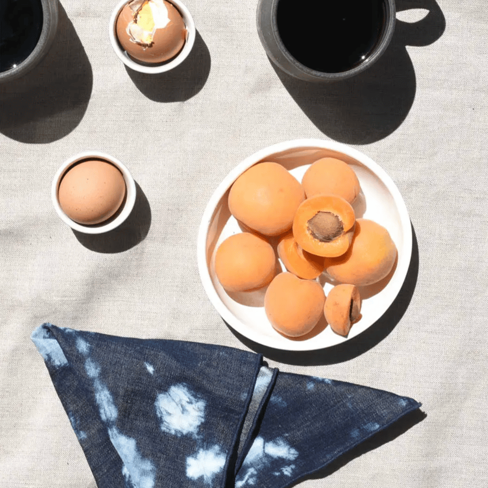 Tie-Dye Denim Linen Napkin Set image