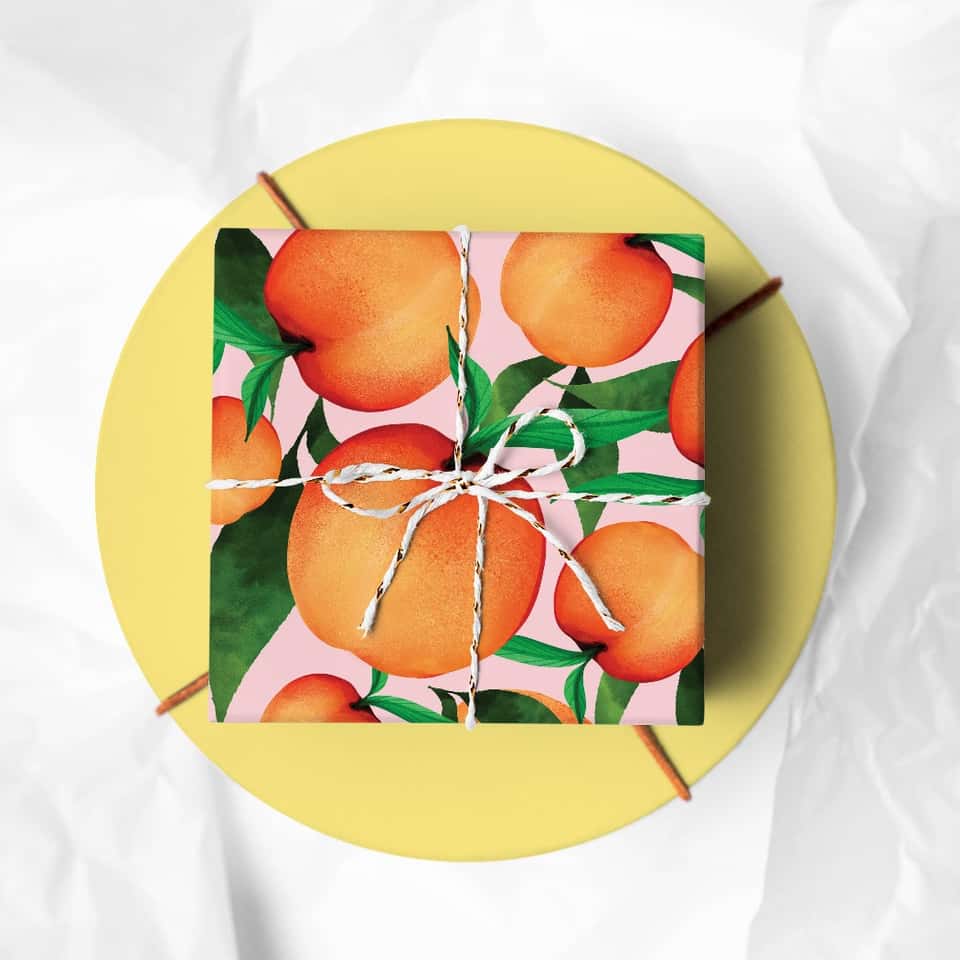 Peach Gift Wrap Sheet | Wrapping Paper | Craft Paper image