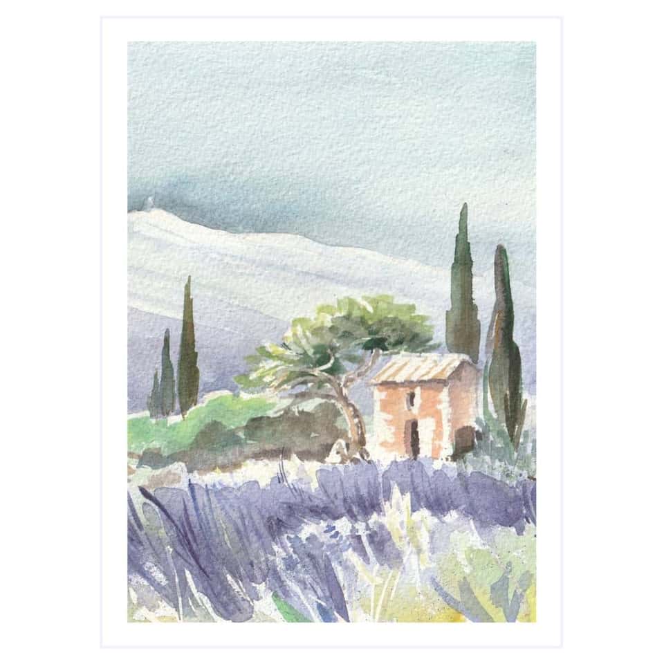 Poster - Reproduction of Original Watercolor "Cabanon" image