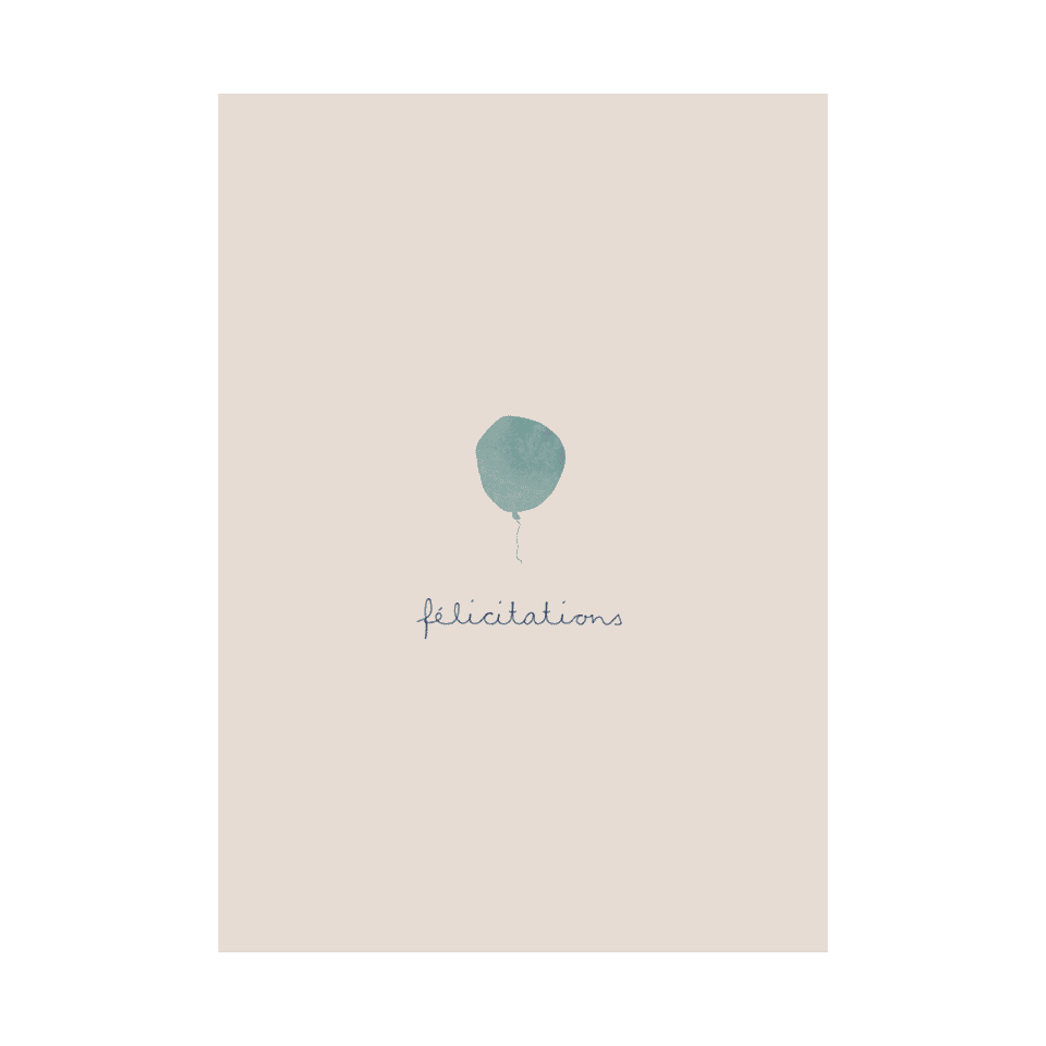 Greeting Card – Félicitations – Blue Balloon image