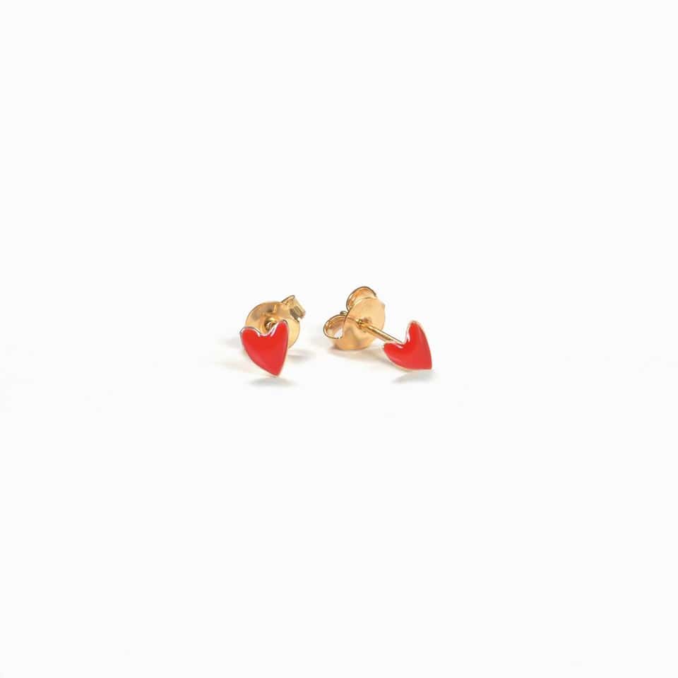 Grant Heart Earrings (Poppy Red) image