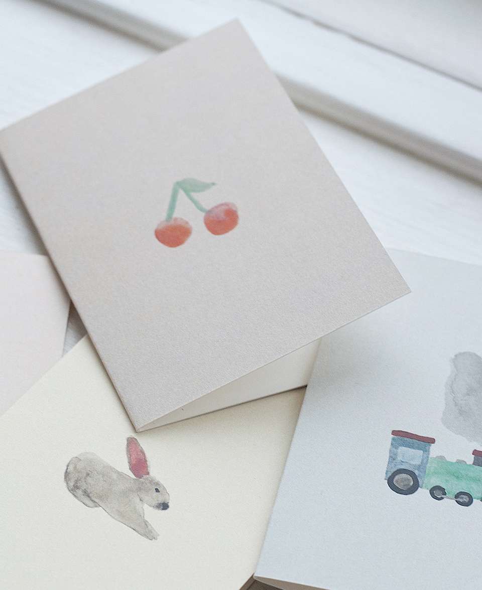 Greeting Card – Cherries (7.4 X 10.5 Cm) image