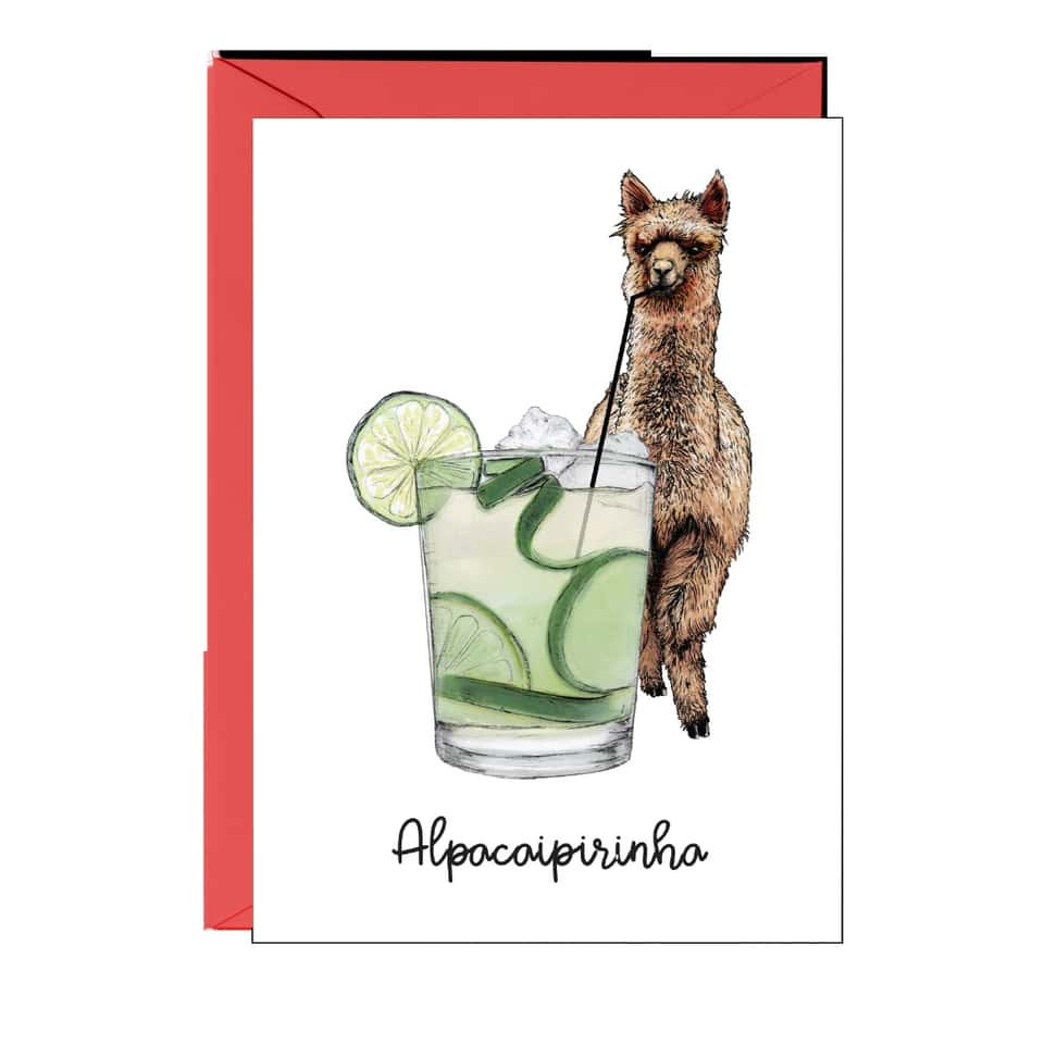 Alpacaipirinha Cocktail Greeting Card image