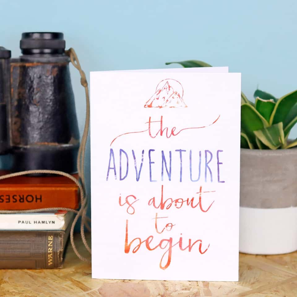 The Adventure is About to Begin Greeting Card image