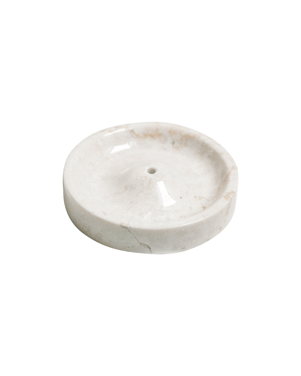 Ebb Incense Holder (Cream Marble) image