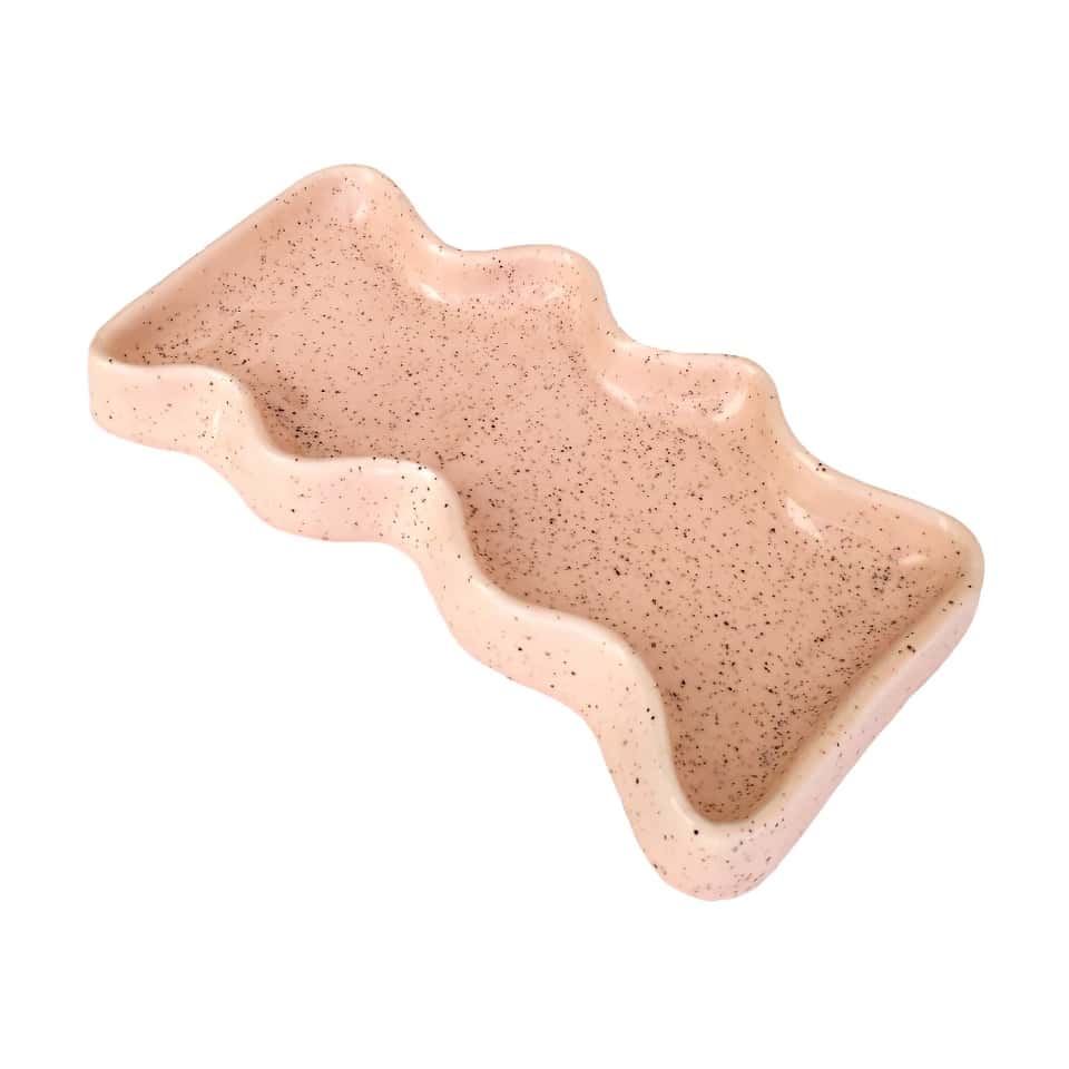 Ceramic Wave Tray - Rectangle Peach image