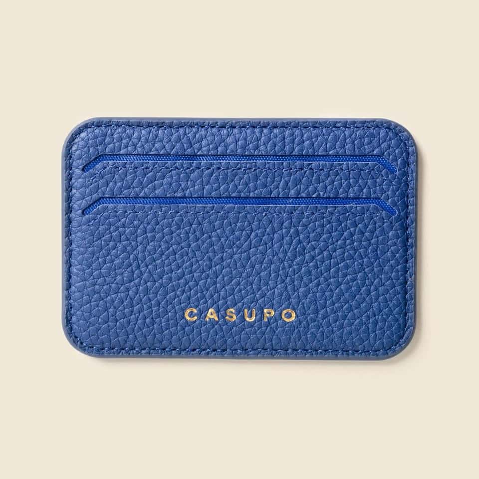 Mag Safe Leather Wallet With Rfid - Cobalt image
