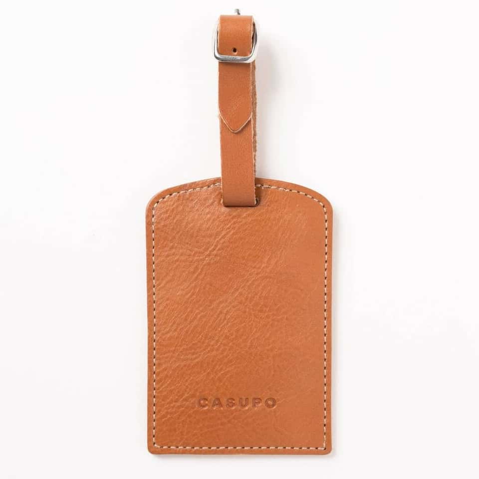 Leather Luggage Tag - Natural image