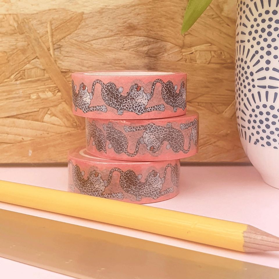 Prowling Leopard Washi Tape | Craft Tape | Decorative Tape image