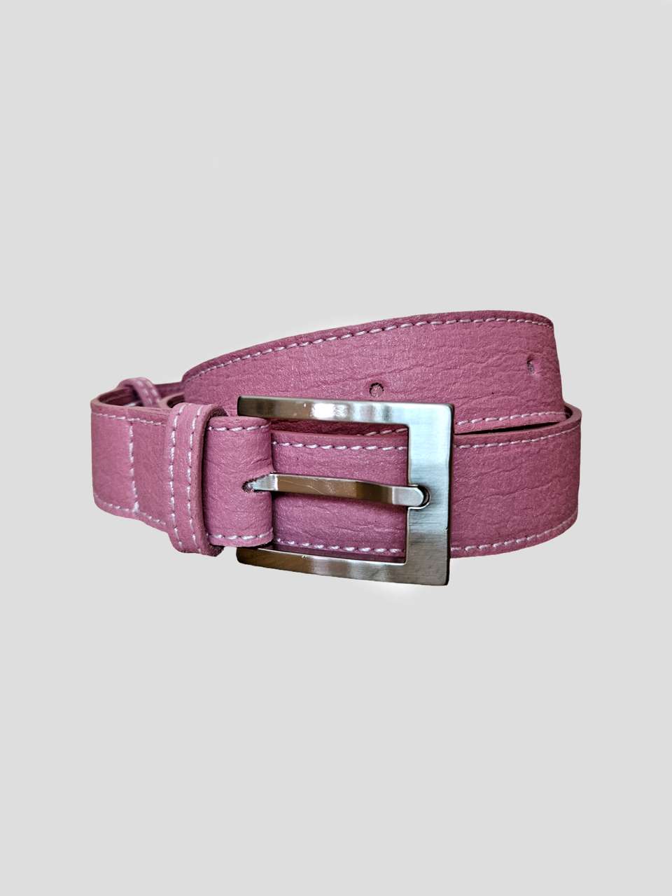 Pink vegetable leather belt image