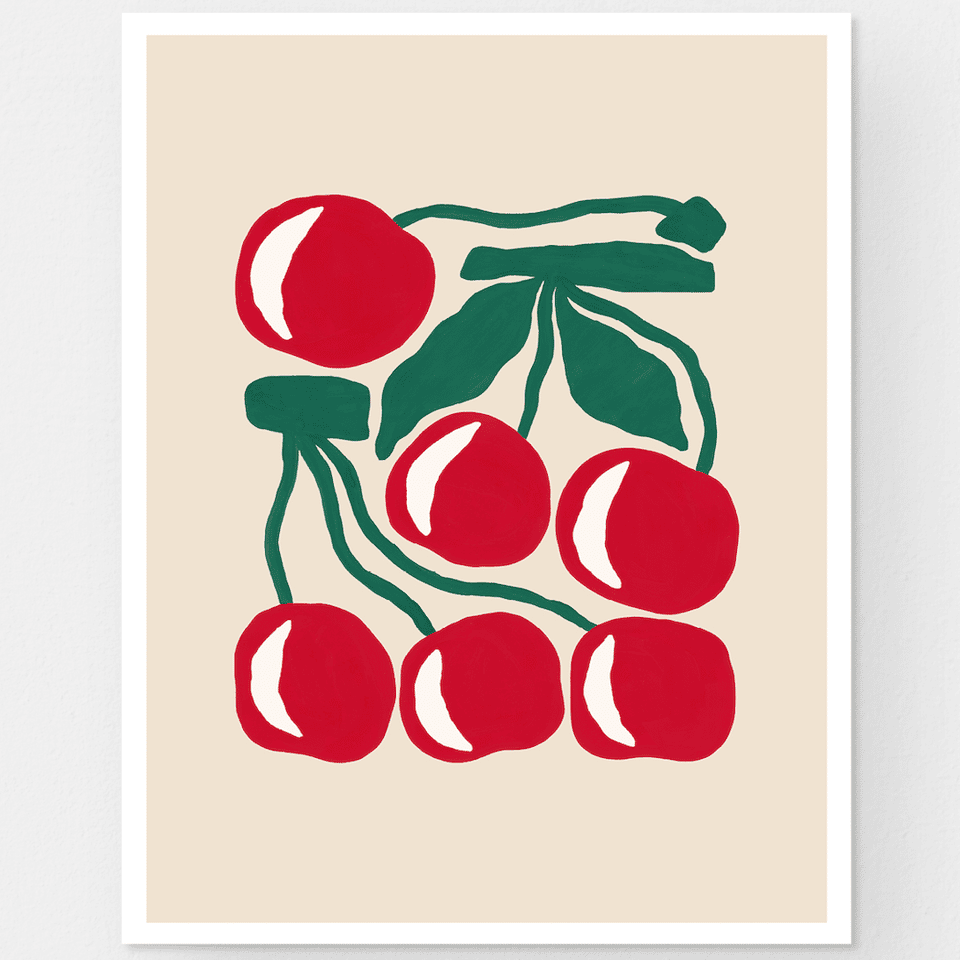 Cherries (cream) – fine art print image