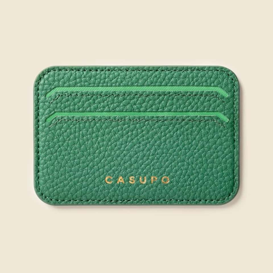 Mag Safe Leather Wallet With Rfid - Green image