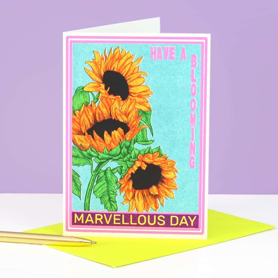 Sunflowers Marvellous Day Greeting Card | Birthday Card image