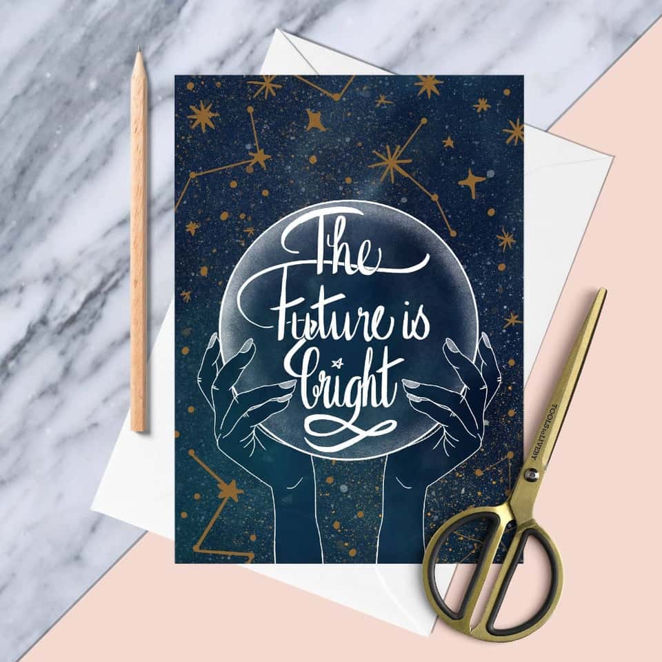 The Future is Bright Celestial Greeting Card image