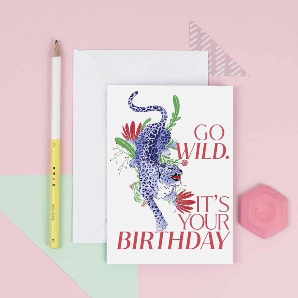 Go Wild Leopard Birthday Card image