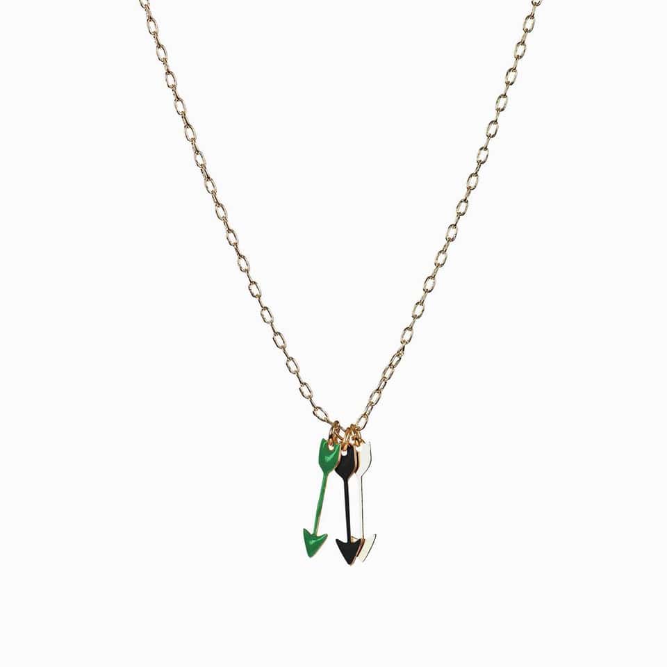 Arrows Necklace (Black-Green) X Lucille Michieli image