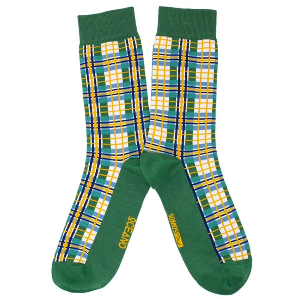 Green Checkered Socks image