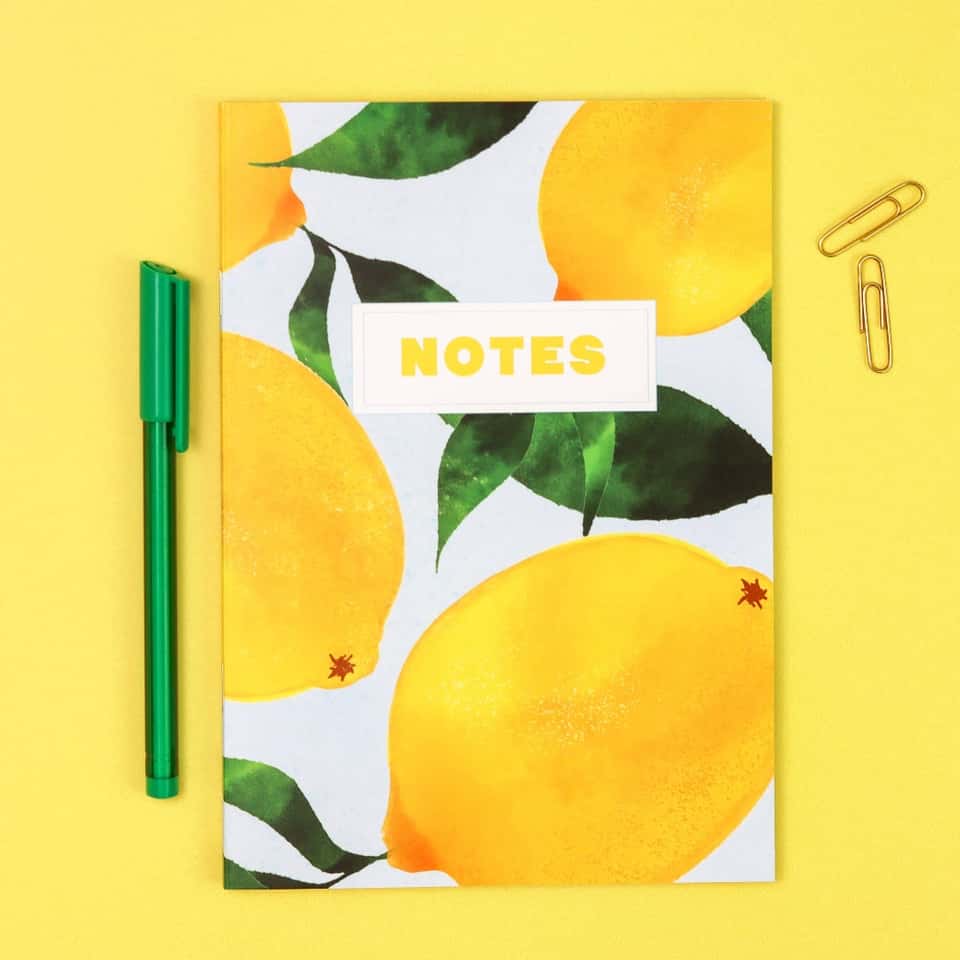 Lemon Blank Notebook | Lemon Notebook | Journal | Stationery image