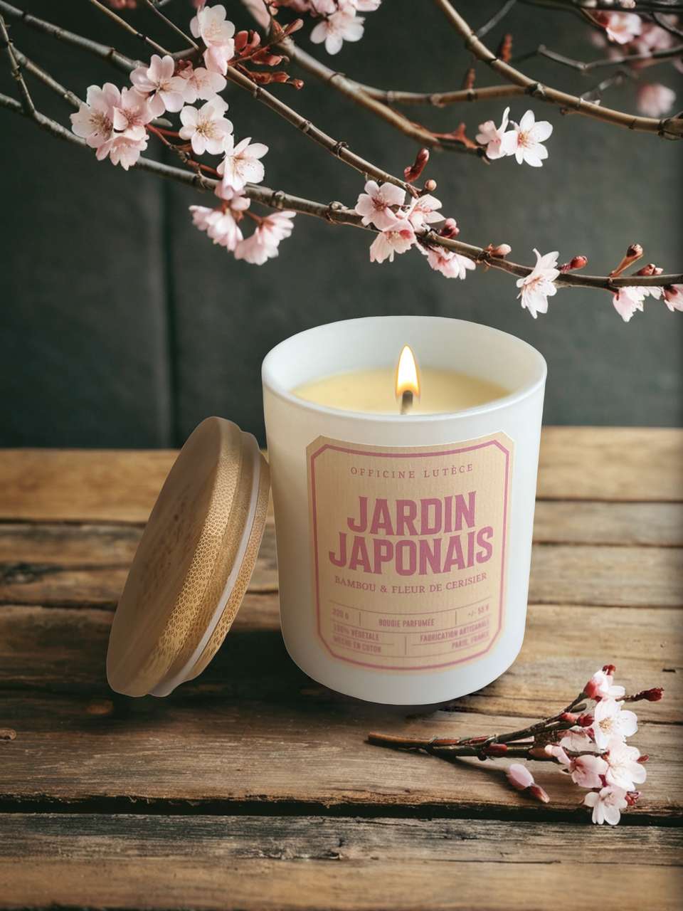 Japanese Garden Scented Candle - Bamboo & Cherry Blossom image