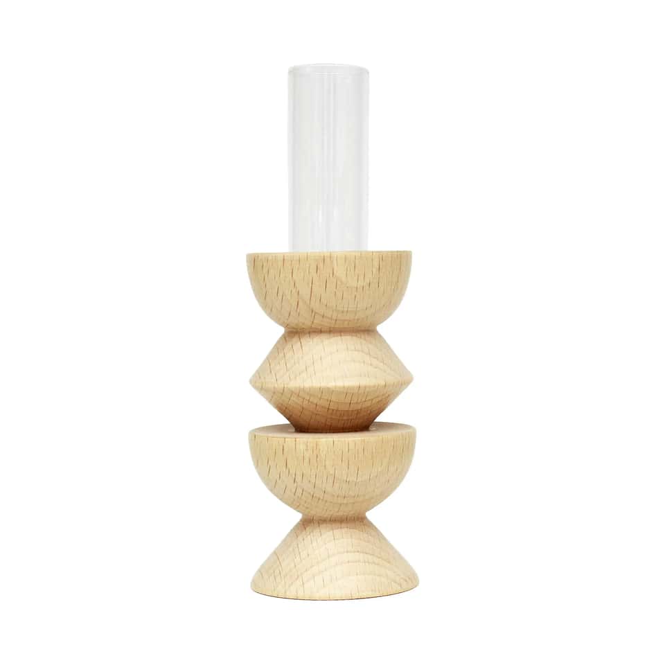 Totem Wooden Table Vase - Medium Nº 3 圖片